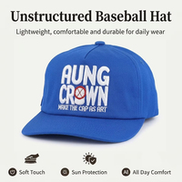 Casquette de baseball 5 panneaux non structurée personnalisée de haute qualité, style vintage en coton, avec logo, à rayures fines et fermeture snapback