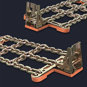 Chaînes antidérapantes de sécurité pour pneus, chaînes universelles d'urgence pour tracteurs, chaînes à neige pour voitures, marque <span class=keywords><strong>LEXIN</strong></span>, facteur de sécurité 4:1, DIN22252 - Product Image 3