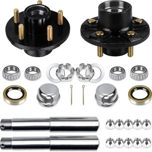 Nouveau kit de moyeu d'essieu de remorque 3500 lb à 5 boulons de 4,5 po avec broche d'essieu pour remorque - Product Image 3