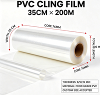 Film PVC de qualité commerciale super brillant à faible MOQ pour la conservation des fruits et légumes frais