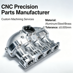 5-Axis CNC Machined Custom Racing 4-Cylinder Billet Performance Intake Manifold 6016-T6 Aluminum <b>Wire</b> EDM Drilling 800 HP - Product Image 1