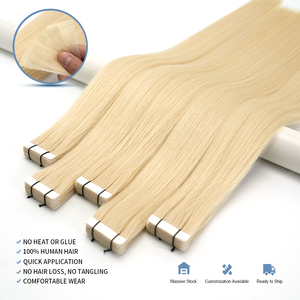 Extensiones de Cabello Adhesivas de Calidad Profesional, 100% Cabello Humano Virgen Natural, Sin Caída, 60 #   Precio al por mayor de productos rubios - Product Image 5