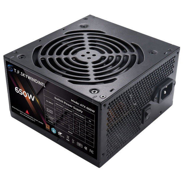 Hot Selling Rated Power  650 Watts PC PSU Power Supply Unit 110V 220V ATX with Stock Status
