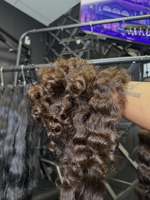 Extensions de cheveux humains indiens bruts bouclés pour bébés, lots de mèches vierges à cuticules alignées, texture naturelle, en vente