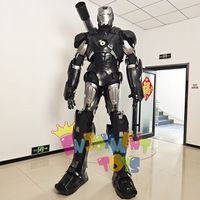 Schwarzes Iron Man Roboter-Kostüm Superpopuläres Erwachsenen-Mecha Rollenspiel-Kostüm Karnevals-Party-Requisiten