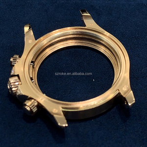 Caja de reloj recién modificada con piezas de oro hechas de oro amarillo de 18 quilates - Product Image 4