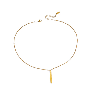 Collana Unisex con Pendente Quadrato in Acciaio Inossidabile Placcato Oro con Scritta Islamica Araba <span class=keywords><strong>Allah</strong></span> - Product Image 6