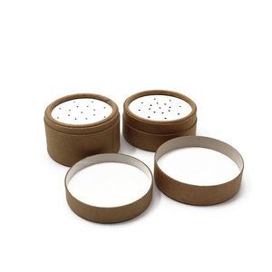 Eco Friendly <b>Cardboard</b> Round Canister Paper Shaker <b>Tube</b> With Rolled Sifter for Drying Powder Cosmetic Loose Powder Packaging - Product Image 3
