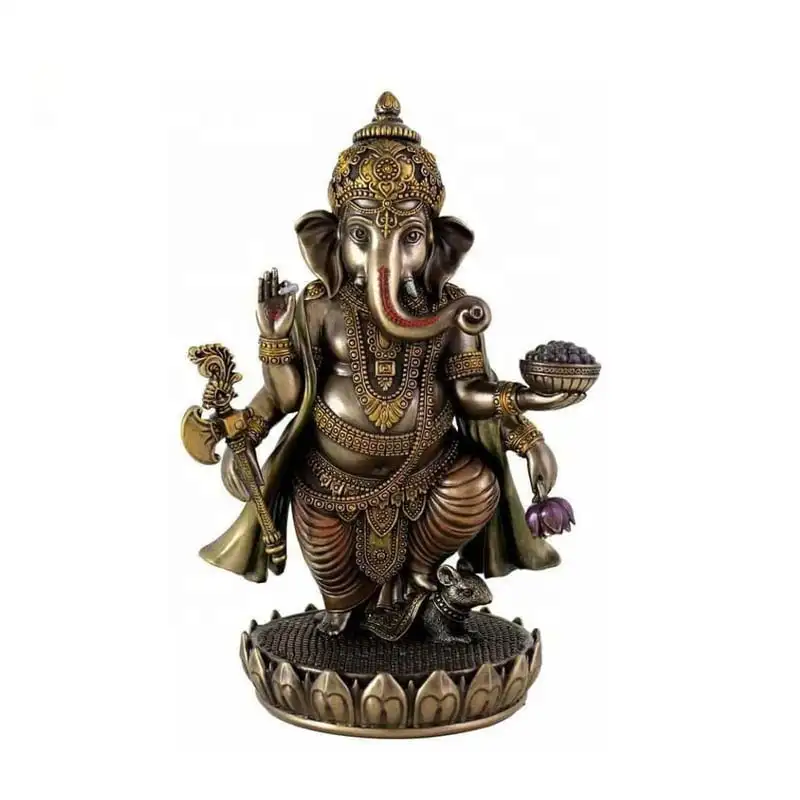 Dios hindú ganesha estatua de vida tamaño bronce Dios Ganesh