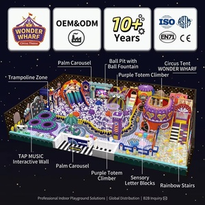 Equipo de Juegos Interior Personalizado WONDER WHARF con Temática de <span class=keywords><strong>Circo</strong></span>, Trampolín, Muro Musical TAP MUSIC, Carrusel, Piscina de Pelotas y Fuente |   OEM y ODM FEC - Product Image 3