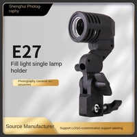 Vente en gros universel E27 AC Socket Light Stand Mount Umbrella Bracket Lampe Bulb Holder Single Head Photo Lighting Bulb Holder