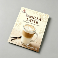 Sachet d'emballage OEM personnalisé en aluminium et plastique imprimé pour café instantané en poudre à usage unique, scellé sur trois côtés, pour boissons