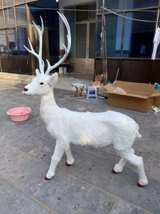 Renna di natale ornamento all'aperto cervo bianco realistico a grandezza naturale decorazioni natalizie renna <span class=keywords><strong>animali</strong></span> simulati - Product Image 6