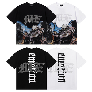 Oversized Men's Streetwear The Mixed Emotion <b>T</b>-<b>Shirt</b> With Photo Print Pattern Short Sleeve O-Neck 100% Cotton Jersey - Product Image 1