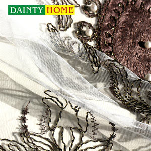 Venta al por mayor bordado ventana <span class=keywords><strong>cortinas</strong></span> <span class=keywords><strong>casa</strong></span> <span class=keywords><strong>cortinas</strong></span> opacas para dormitorio hogar la sala de estar de lujo - Product Image 5