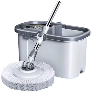 Stainless Steel Handle Self-Wringing Tile Wet Dry Use 360 <b>Microfiber</b> Magic <b>Mop</b> Floor <b>Mops</b> With Cleaning Bucket Custom Logo - Product Image 3