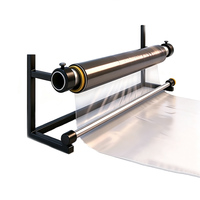 Distributeur de film étirable de table JH-Mech avec rouleaux de guidage doubles à large compatibilité, axe réglable et bouton de verrouillage