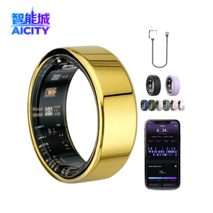 AICITY Anneau Intelligent Portable Technologie Open Source Personnalisable Anillo Inteligente Stress Température SpO2 HRV Sommeil Santé Vitale - Product Image 1