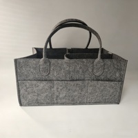 Sac de rangement pour maman en feutre doux lavable, pliable et réutilisable avec logo personnalisé, plusieurs poches extérieures, fermeture éclair, sac à couches pour bébé, soins quotidiens