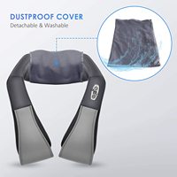 Masseur électrique relaxant Shiatsu pour les épaules et le cou, avec fonction de pétrissage et contrôle de la minuterie, en matériau PU
