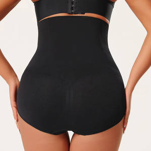 Culotte Triangle taille haute Pantalon de façonnage extensible tricoté sans couture en usine Soutien osseux en acier ferme Corps abdominal en nylon - Product Image 3