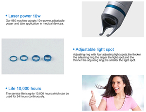 Máquina de Terapia Vascular Portátil 6 en 1 con Diodo de 980nm para Eliminación de Arañas Vasculares y Hongos en <span class=keywords><strong>las</strong></span> Uñas, y Cepillo de Limpieza Facial de 980nm - Product Image 5