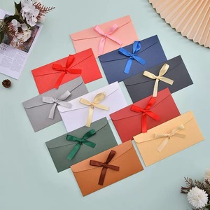 Enveloppes en papier personnalisées, sac enveloppe cadeau imprimé avec ruban nœud papillon pour <span class=keywords><strong>faire</strong></span>-<span class=keywords><strong>part</strong></span> de <span class=keywords><strong>mariage</strong></span> - Product Image 3