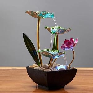 <span class=keywords><strong>Fontaine</strong></span> d'affichage de l'eau créative pour petit bureau Pompe en métal pour humidificateur de <span class=keywords><strong>table</strong></span> <span class=keywords><strong>basse</strong></span> de salon - Product Image 2