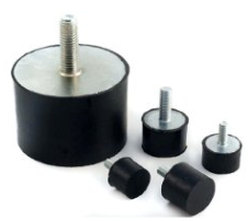 Bloc amortisseur <span class=keywords><strong>en</strong></span> caoutchouc, isolateur anti-vibration, silent block, filetage mâle/femelle, acier zingué <span class=keywords><strong>noir</strong></span>, personnalisable - Product Image 5