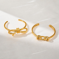 Bracelet Dazan New Ins en acier inoxydable plaqué or 18 carats, de haute qualité, mignon, avec un nœud papillon, super brillant, style coréen, pour danseuses.