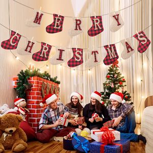 ป้ายแบนเนอร์ DAMAI สุขสันต์วันคริสต์มาส ผ้ากระสอบรูปถุงเท้า ของตกแต่งคริสต์มาสสุดพิเศษ ของตกแต่งคริสต์มาสที่ไม่เหมือนใคร ของตกแต่งเตาผิงสุดเก๋ ของตกแต่งวันคริสต์มาส - Product Image 1