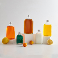Bouteille en verre plate de 100 ml transparente pour mini-liqueur, vodka, café infusé à froid – Stock limité, prix abordable