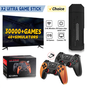 X2 Ultra Retro Gaming Stick 4K, Consola de TV con Más de 40000 Juegos, Tarjeta TF de 128 GB, Dos Controles Inalámbricos - Product Image 1