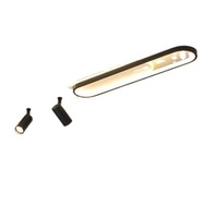 Plafonnier LED moderne et minimaliste en aluminium et fer pour couloir, hall, salon, bureau, entrée, style nordique, modèle Agi32