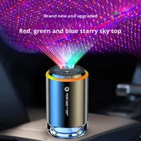 Diffuseur d'air de voiture intelligent en métal Lumière étoilée tricolore Vaporisateur d'aromathérapie liquide longue durée Parfum d'ambiance
