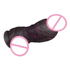 OS-AHJ5015 Black Duke 8.98-inch Thickened Silicone <b>Dildo</b> with Suction Cup for Women Realistic Experience - Product Image 3