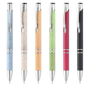 Customizable Biodegradable Ballpoint Eco-Friendly Wheat Straw Material Novelty Business Recyclable Color Plastic Logo - Product Image 1