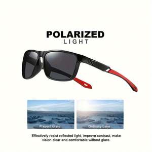 Lunettes de soleil de sport polarisées UV400 à grande monture carrée, personnalisables avec logo, pour hommes et femmes, idéales pour la conduite et le cyclisme, collection 2025 - Product Image 2