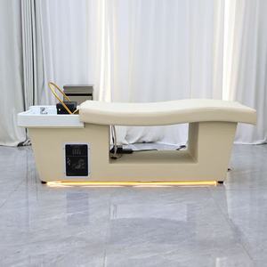 Venta directa de fábrica de camillas de masaje para salón y spa con estructura metálica, lavabos de fibra de vidrio, diseño moderno y reposapiés desmontable. - Product Image 3