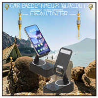 Support de téléphone rotatif à 360 degrés télescopique multifonction 3-en-1 avec haut-parleur Bluetooth et nouvelle batterie externe pour diffusion en direct