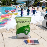 Poudre de mousse colorée 1kg/sacs pour machine à mousse, recharge complète pour machine à mousse pour fête au bord de la piscine, grande machine