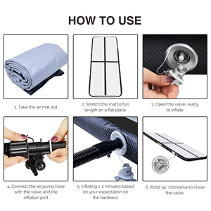 3*1*0.1m Black <b>Inflatable</b> Air Floor Tumble Track Set With Pump and Repair Kit <b>INFLATABLE</b> AIR TRACK Foam Roller 3* - Product Image 5