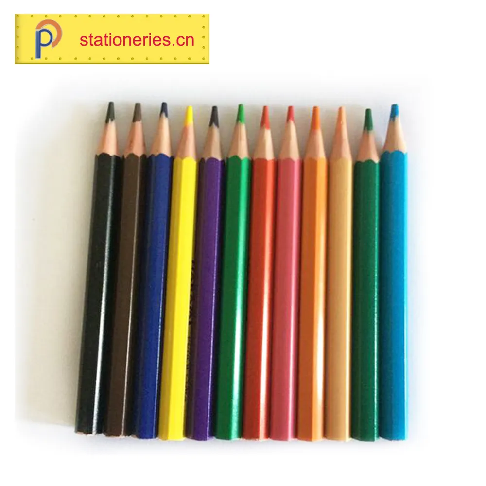 Lápis de cores para crianças ou adultos, multiartista em plástico com 12 cores pacote na caixa
