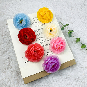 Flores Artificiales de Camelia de 8cm, Flores de Seda para Decoración de Paredes, Decoración del Hogar, Accesorios Florales - Product Image 2