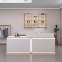 Comptoir de réception en bois peint, comptoir de bar moderne, mobilier pour hôtel, bureau, centre commercial, bureau d'accueil, magasin de vêtements, caisse enregistreuse réglable