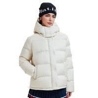 Veste d'hiver à capuche en duvet de canard blanc 95% imperméable et ample pour femme