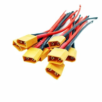 Câble d'alimentation pour modèle réduit d'avion et drone, conducteur en cuivre 12AWG 14AWG, rouge et noir, gaine PVC, connecteur XT60 mâle-femelle