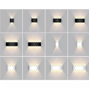 Applique murale extérieure LED moderne en forme de cylindre, en alliage d'aluminium, éclairage haut et bas, blanc chaud 2700K, pour jardin et maison - Product Image 6