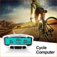 Stopwatch Komputer Sepeda Nirkabel Speedometer Sepeda Digital Odometer Stopwatch Tahan Air dengan Lampu Latar LCD