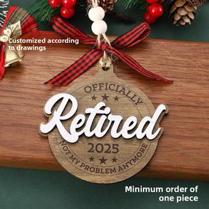 Patrón personalizado de doble capa grabado adorno colgante regalo de jubilación para profesores masculinos - Product Image 2